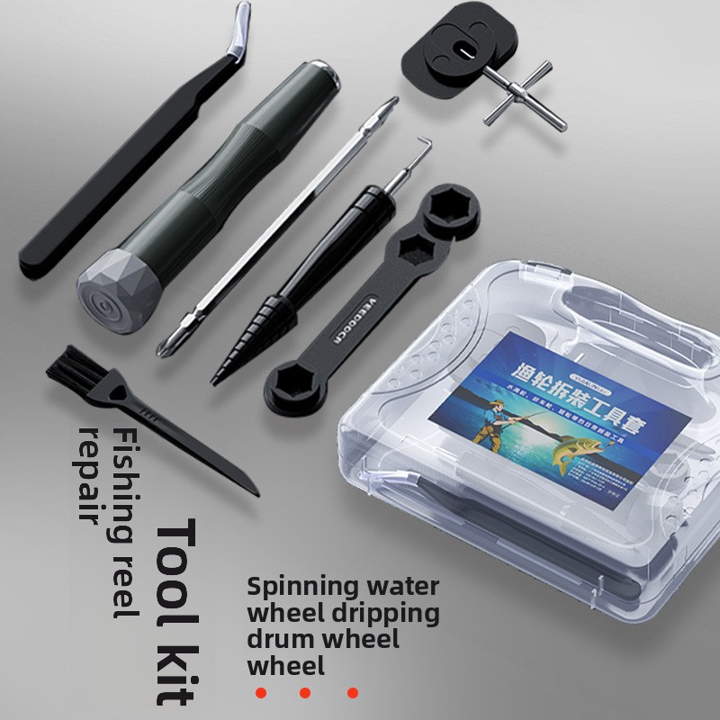 Reel Repair Kit - Wartungsschlüssel-Set für Angelrollen, Demontagewerkzeuge für Baitcasting-Rollen,