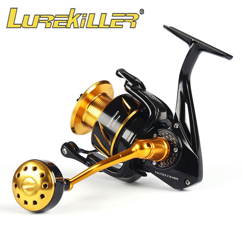 Trolling Reel - Lurekiller Saltist CW Vollmetall-Spinnrolle Salzwasser-Jigging-Rolle 10BB